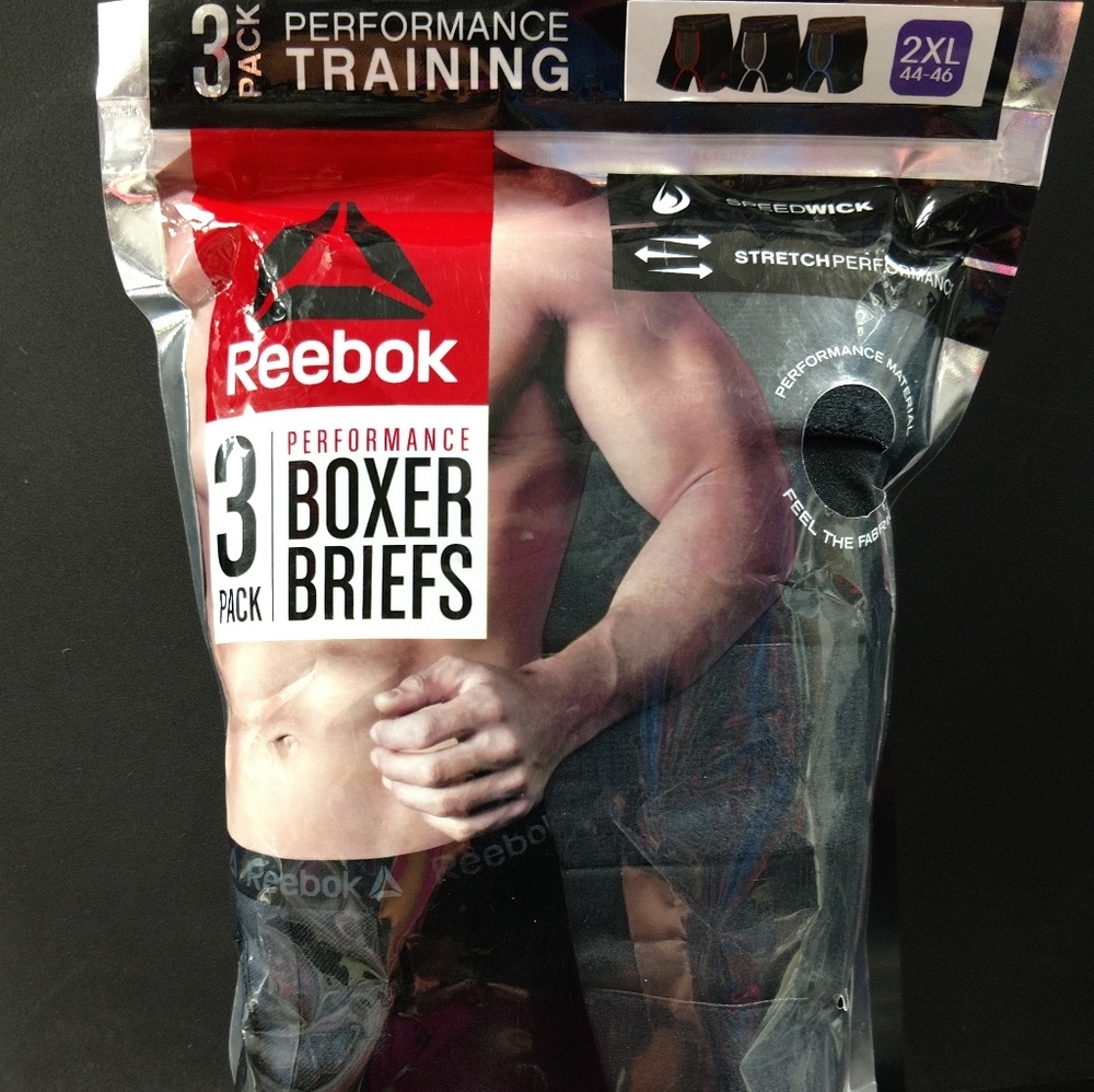 🆕️NIB  Reebok Performance Boxer Briefs 3 pk